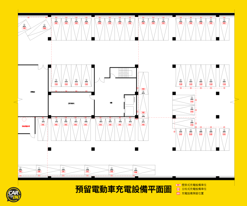 預留電動車充電設備平面圖